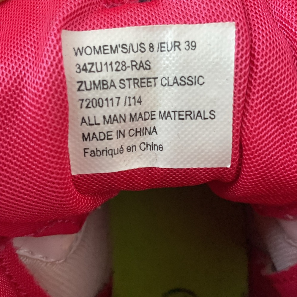 Zumba Street Classic Pink High-Top Dance Fitness  Sneakers Shoes Women’s Size 8 - Picture 8 of 12